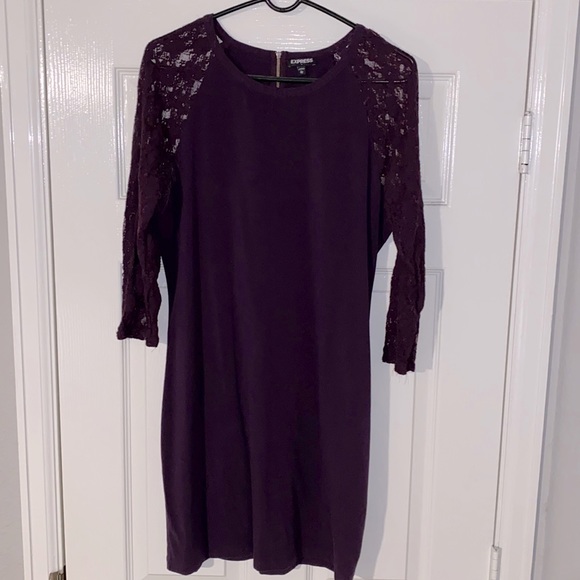 PLUM Lace sleeve dress - Picture 1 of 6